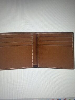 COACH Men's Slim Bifold Natural Full-Grain Leather Wallet NEW, NIB VINTAGE